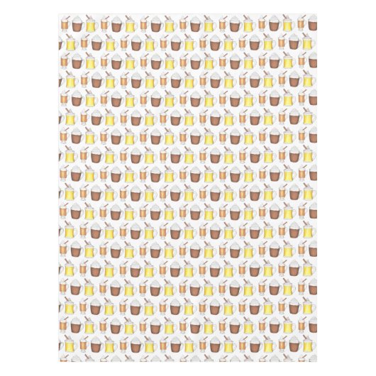 Hot Toddy Cocoa Eggnog Winter Holiday Kerstmis Tafelkleed (Voorkant)