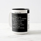 Hot Toddy Recipe Coffee Mok (Voorkant links)