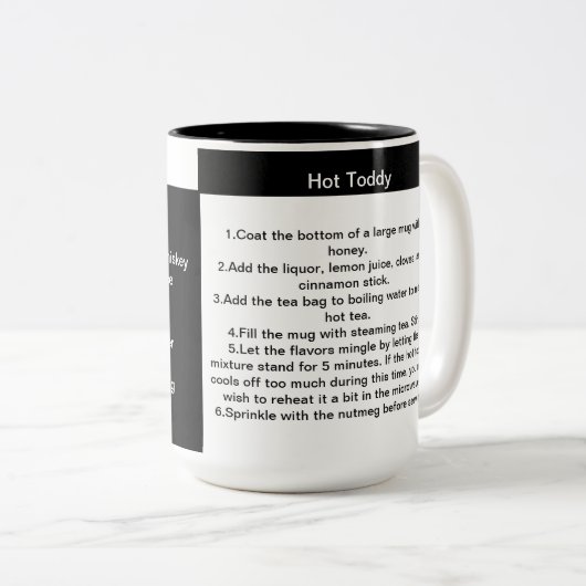 Hot Toddy Recipe Coffee Mok (Voorkant rechts)