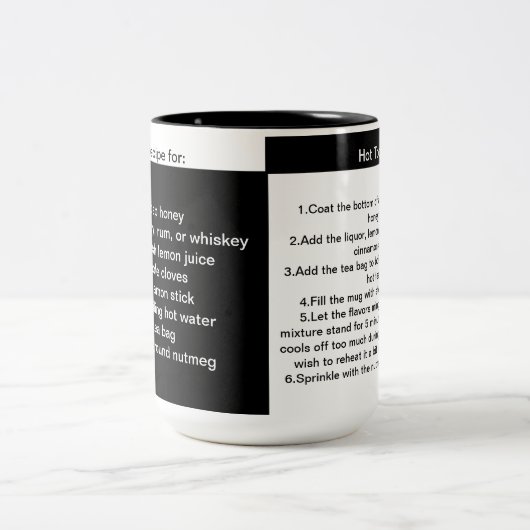 Hot Toddy Recipe Coffee Mok (Center)