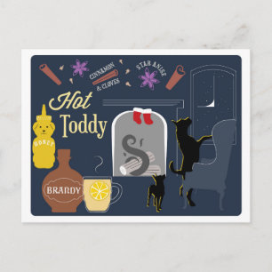 Hot Toddy Winter Cocktail Briefkaart