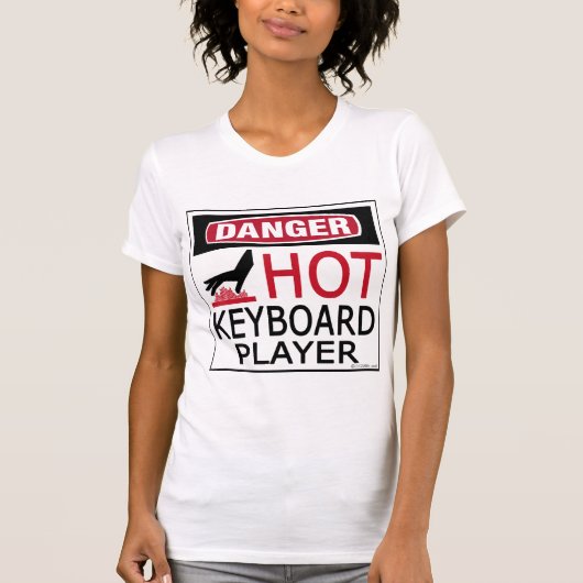 Hot-toetsenbordspeler T-shirt (Voorkant)