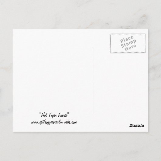 Hot Topic Faerie Briefkaart (Achterkant)