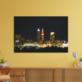 (Hot Tower-lampjes) Cleveland, OH Canvas afdrukken (Insitu (Woonkamer))