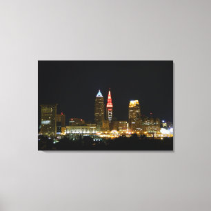 (Hot Tower-lampjes) Cleveland, OH Canvas afdrukken