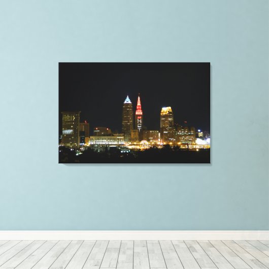 (Hot Tower-lampjes) Cleveland, OH Print (Insitu (Houten vloer))