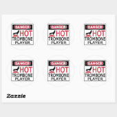 Hot Trombone-speler Ronde Sticker (Vel)