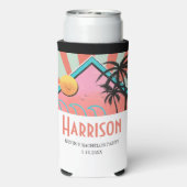 Hot Tropical Beach Bachelor Party Seltzer Blikjeskoeler (Seltzer Achterkant)