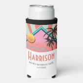 Hot Tropical Beach Bachelor Party Seltzer Blikjeskoeler (Seltzer Voorkant)