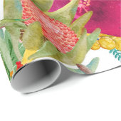 Hot Tropical Blooms Patroon Cadeaupapier (Rol Hoek)