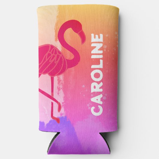 Hot Tropical Flamingo Seltzer Blikjeskoeler (Voorkant)