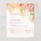 Hot Tropical Freesia Waterverf Menu (Voorkant)
