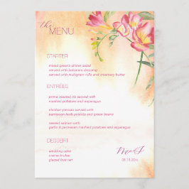 Hot Tropical Freesia Waterverf Menu
