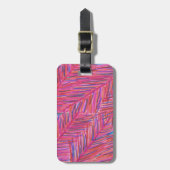 Hot Tropical Nights Roze Bagagelabel (Voorkant verticaal)