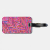 Hot Tropical Nights Roze Bagagelabel (Achterkant horizontaal)