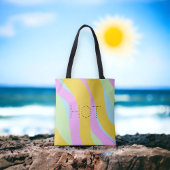 Hot Tropical Print Neon Pastel ©Cathy Thompson Tote Bag