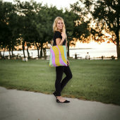 Hot Tropical Print Neon Pastel ©Cathy Thompson Tote Bag