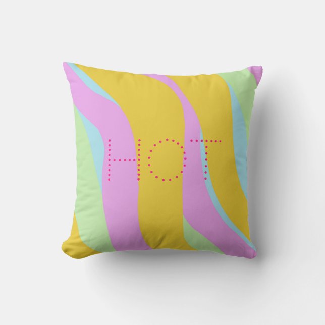 Hot Tropical Print Pastel van © Cathy Thompson Kussen (Voorkant)