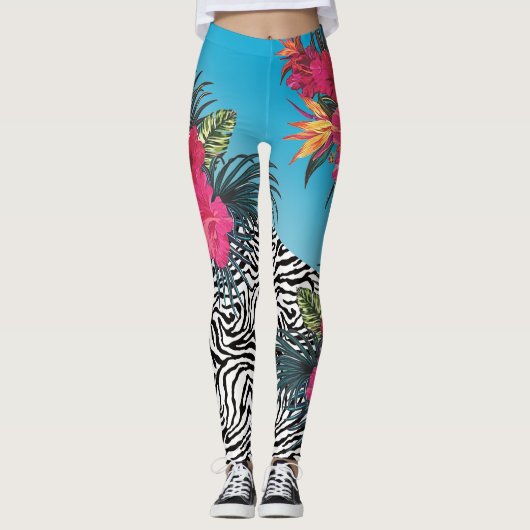 Hot Tropics Zebra Skin Leggings (Voorkant)