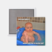 Hot Tub Baby Magneet (Voorkant / Achterkant)