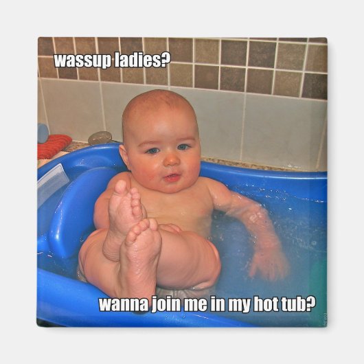 Hot Tub Baby Magneet (Voorkant)