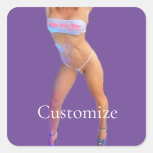 Hot Tub Club Thunder_Cove Vierkante Sticker