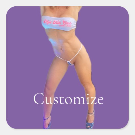 Hot Tub Club Thunder_Cove Vierkante Sticker (Voorkant)