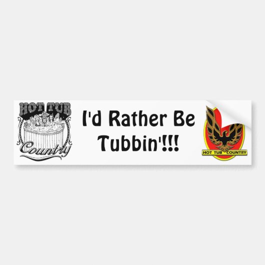 Hot-Tub Country Bumpersticker (Voorkant)