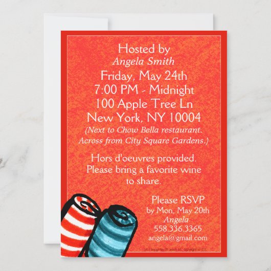 Hot Tub Party Funny Manatees off-Leash Art™ Red Kaart (Achterkant)