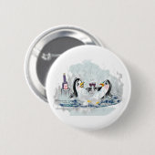 Hot Tub Penguin Ronde Button 5,7 Cm (Voorkant /achterkant)