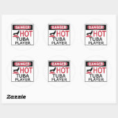 Hot Tuba Player Ronde Sticker (Vel)