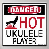 Hot Ukulele Player Poster (Voorkant)