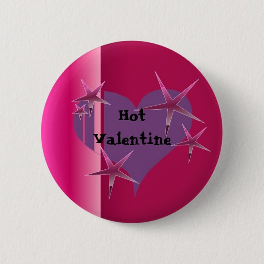 Hot Valentijn Ronde Button 5,7 Cm (Voorkant)
