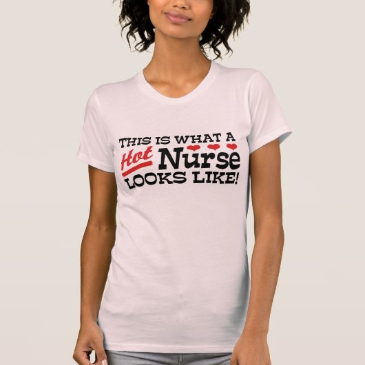 Hot-verpleegster T-shirt (Voorkant)