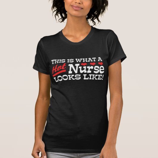Hot-verpleegster T-shirt (Voorkant)