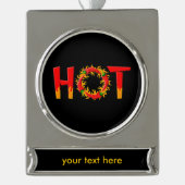 HOT VERZILVERD BANNER ORNAMENT (Voorkant)