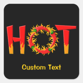HOT VIERKANTE STICKER
