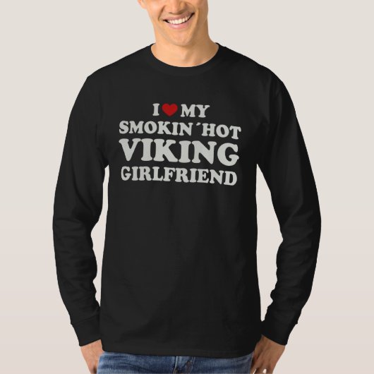Hot Viking Girlfriend Scandinavian GF Men´s T-shirt (Voorkant)