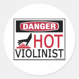 Hot Violinist Ronde Sticker