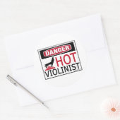 Hot Violinist Ronde Sticker (Envelop)