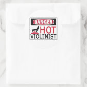 Hot Violinist Ronde Sticker (Tas)