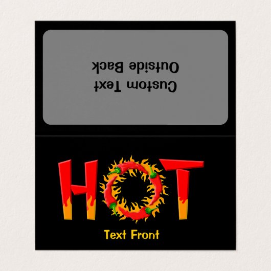 HOT VISITEKAARTJE (Buitenkant ongevouwen)