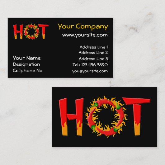 HOT VISITEKAARTJE (Voorkant / Achterkant)