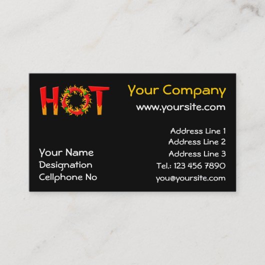 HOT VISITEKAARTJE (Voorkant)