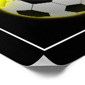 Hot Voetbal op het vuur - POSTER (Hoek)