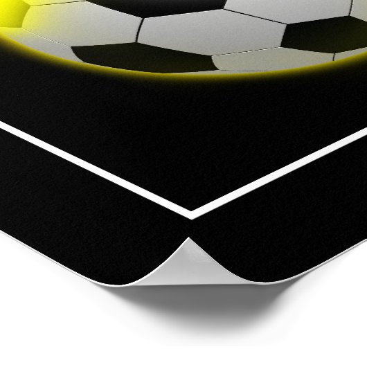 Hot Voetbal op het vuur - POSTER (Hoek)