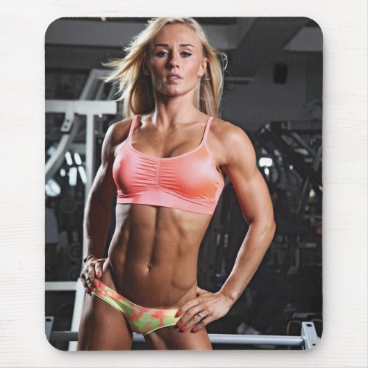 Hot Vrouw Fitness Girls Muismat (Voorkant)