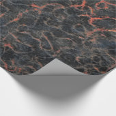 Hot-vulkanische asrode lijnen van het Lava-textuur Cadeaupapier (Hoek)