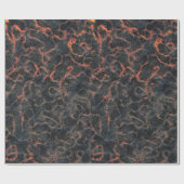 Hot-vulkanische asrode lijnen van het Lava-textuur Cadeaupapier (Vlak)