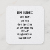 Hot water is the cure for everything vierkante visitekaartje (Achterkant)